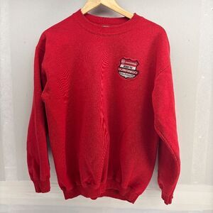 Vintage Dodge Road to Durango Gildan Sweatshirt Mens Medium Red Rare Racing Car